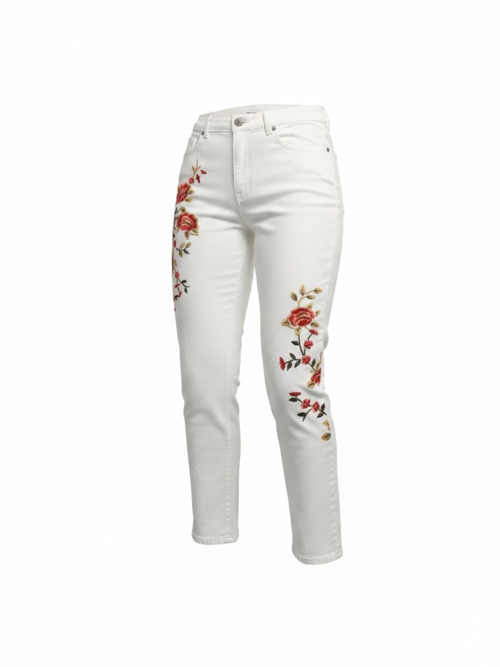 DG2 Diane Gilman Virtual Stretch Rose Jeans NWT 14